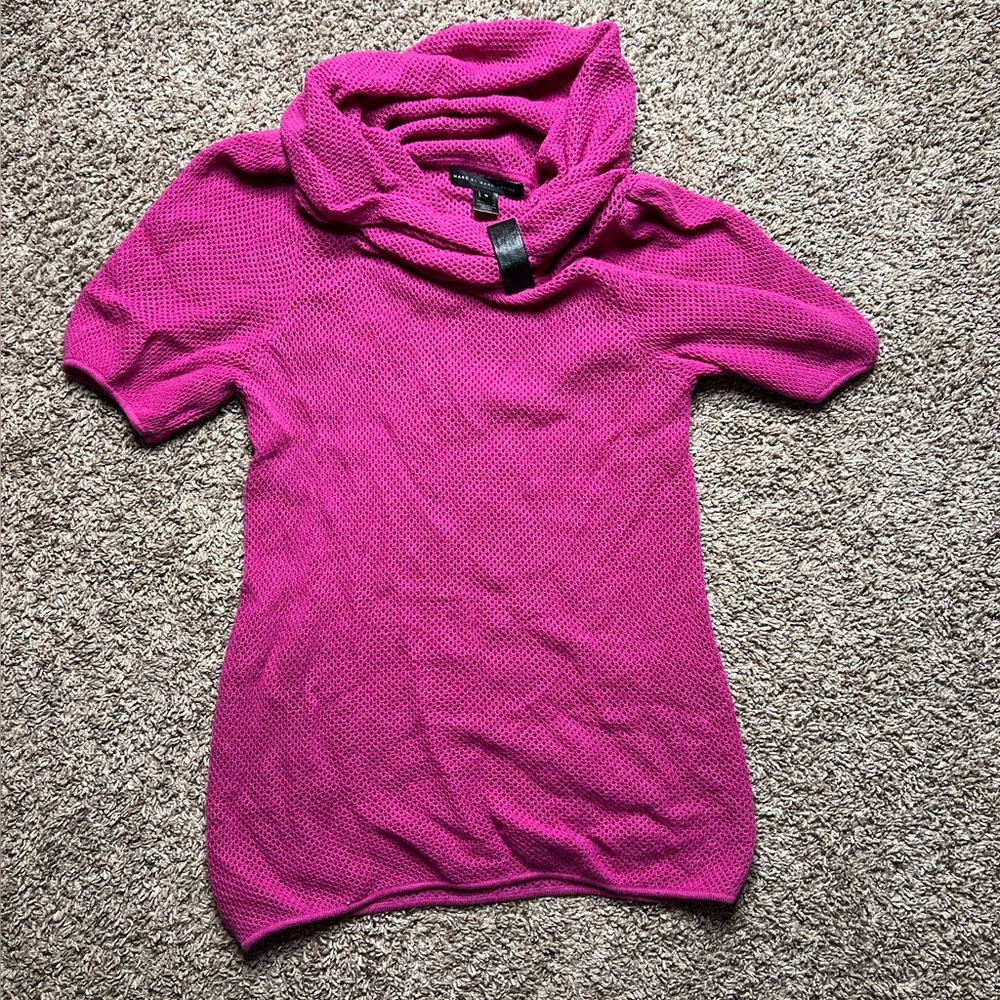Marc Jacob Fuchsia Wool Cashmere Cowl Neck Sweater